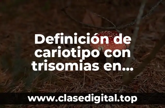 Definición de cariotipo con trisomias en hombres