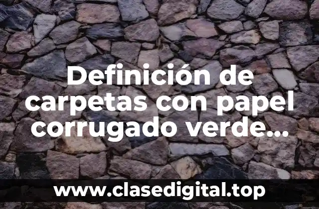 Definición de carpetas con papel corrugado verde decorada de BTS