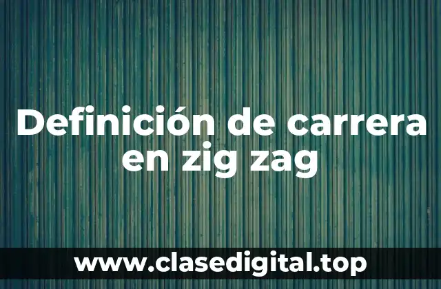 Definición de carrera en zig zag