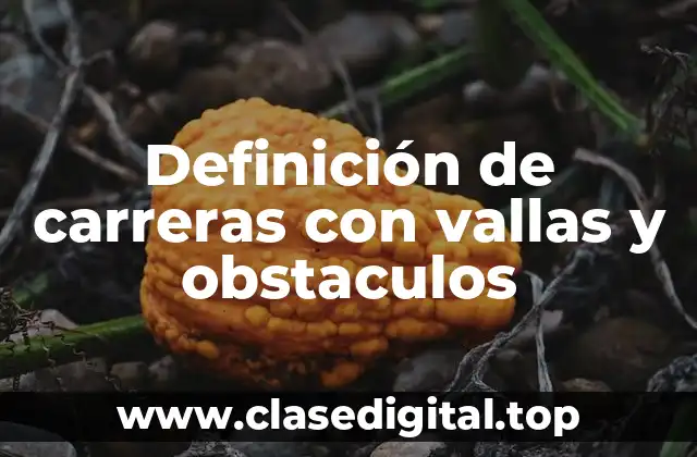 Definición de carreras con vallas y obstaculos