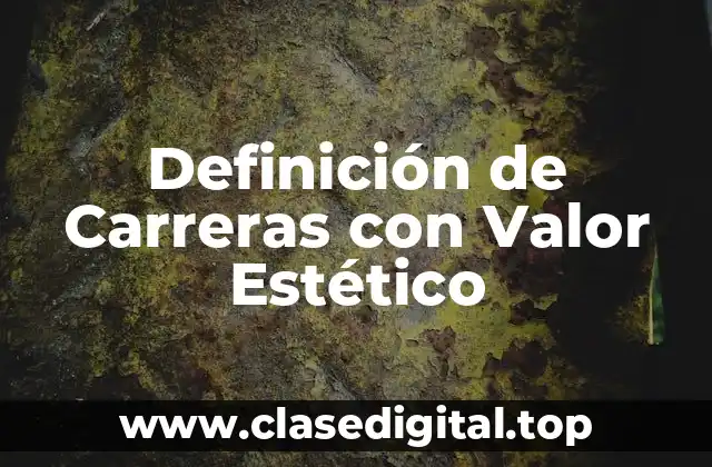 Ejemplos de Carreras con Valor Estético