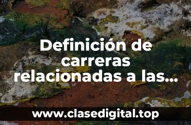 Definición de carreras relacionadas a las ciencias formales o puras