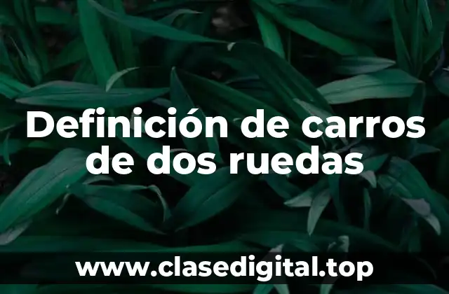 Definición de carros de dos ruedas