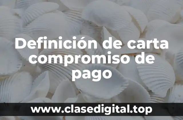 Definición de carta compromiso de pago
