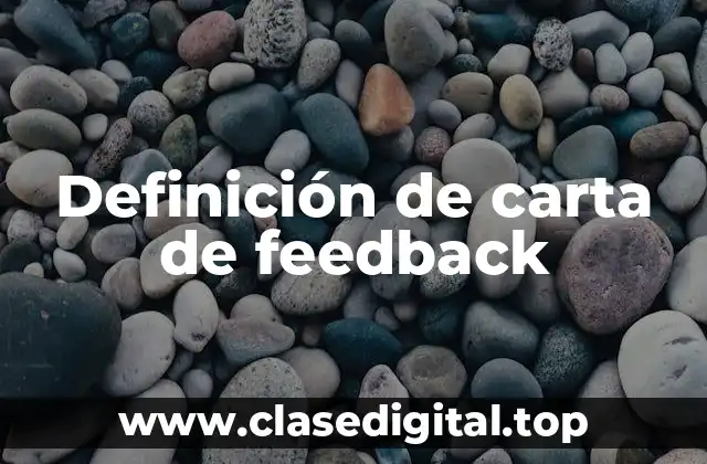 Ejemplos de carta de feedback