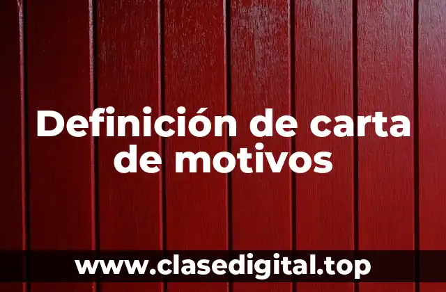 Definición de carta de motivos