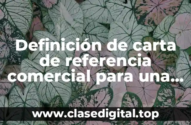 Ejemplos de carta de referencia comercial para una empresa