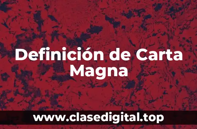Ejemplos de Carta Magna