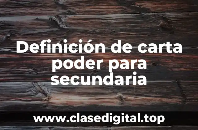 Ejemplos de carta poder