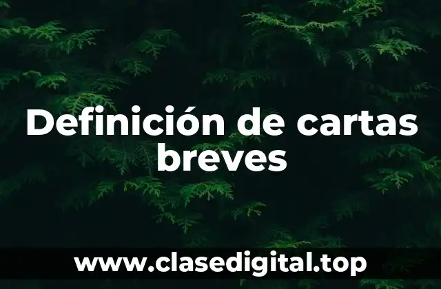 Ejemplos de cartas breves