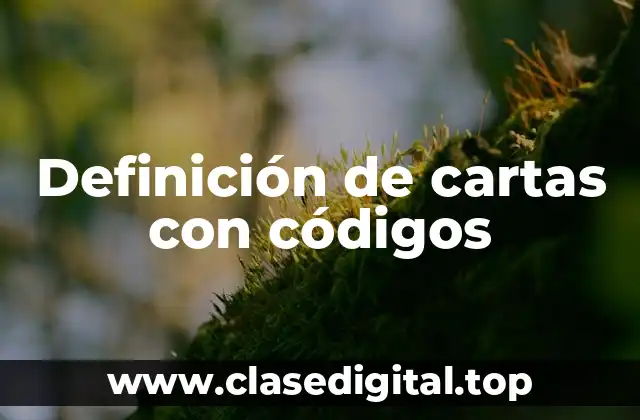 Definición de cartas con códigos