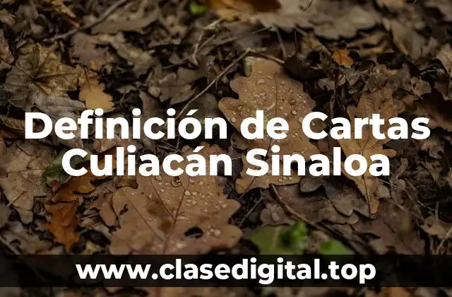 Ejemplos de Cartas Culiacán Sinaloa