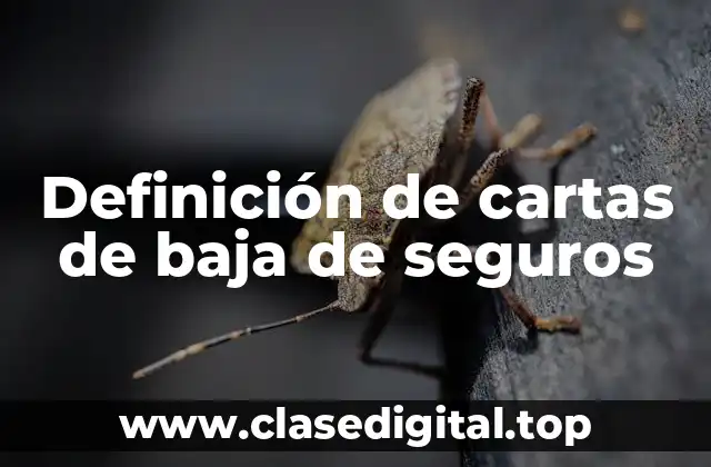 Definición de cartas de baja de seguros