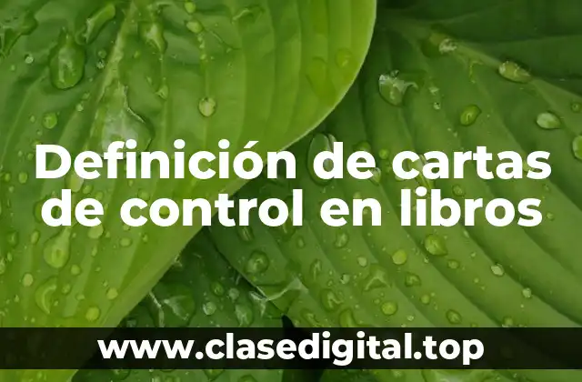Definición de cartas de control en libros
