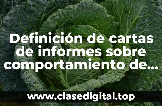 Definición de cartas de informes sobre comportamiento de alumnos