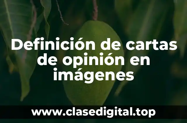 Ejemplos de cartas de opinión en imágenes