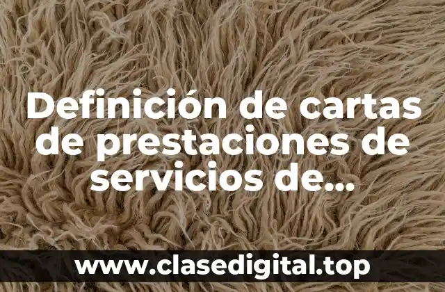 Definición de cartas de prestaciones de servicios de prácticas profesionales