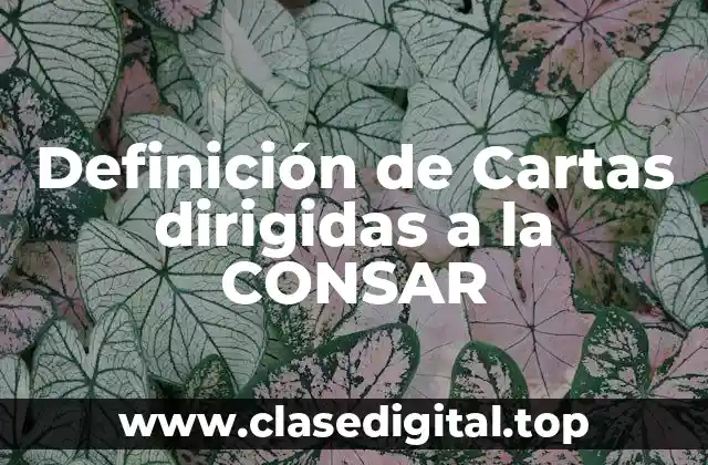 Ejemplos de cartas dirigidas a la CONSAR