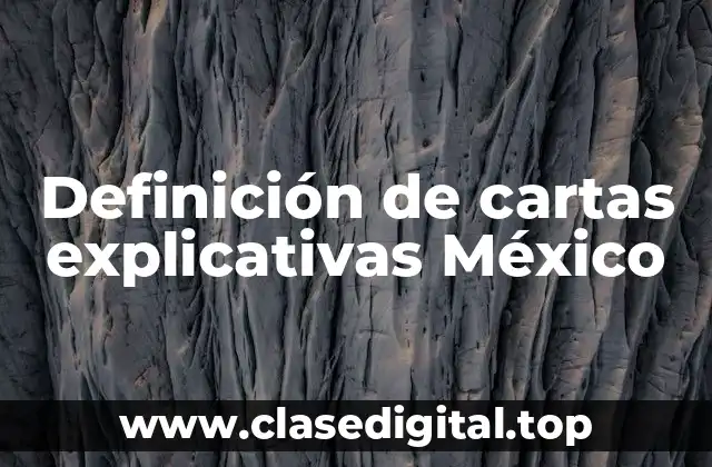 Ejemplos de cartas explicativas