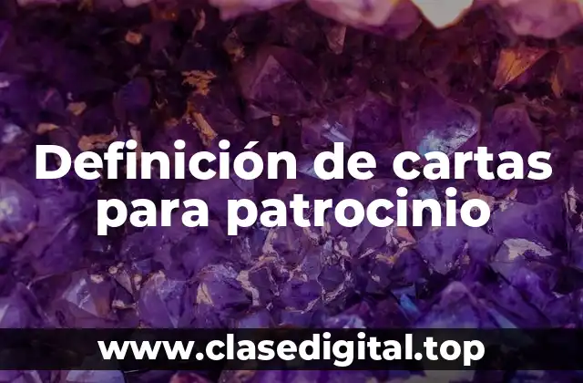 Definición de cartas para patrocinio