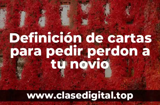 Ejemplos de cartas para pedir perdon a tu novio