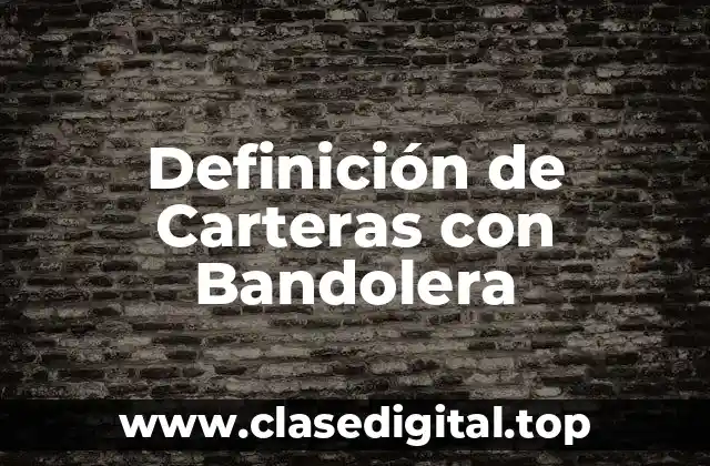Definición de Carteras con Bandolera