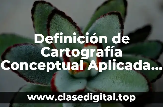 Definición de Cartografía Conceptual Aplicada a Matemáticas de Bachillerato