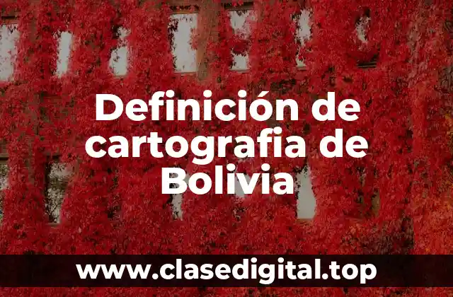 Definición de cartografia de Bolivia