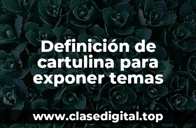 Ejemplos de cartulina para exponer temas