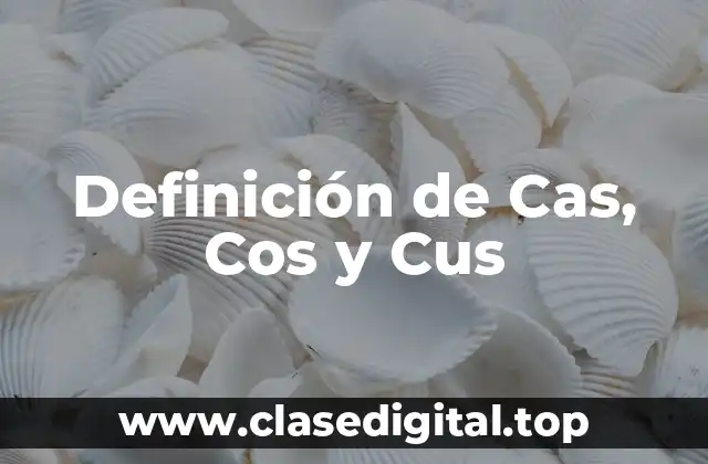 Definición de Cas, Cos y Cus