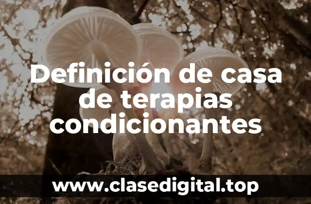 Ejemplos de casa de terapias condicionantes