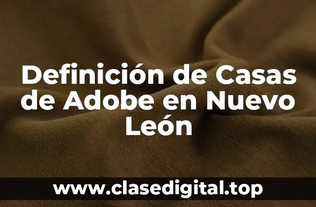 Definición de Casas de Adobe en Nuevo León