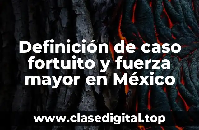 Definición de caso fortuito y fuerza mayor en México