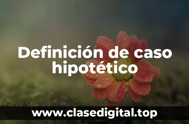 Definición de caso hipotético