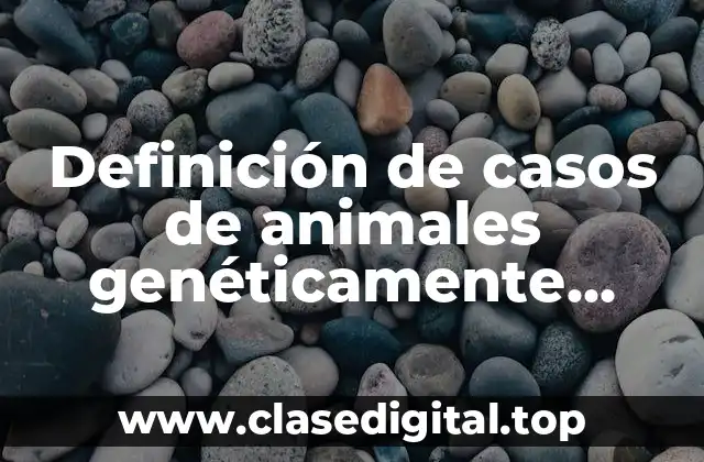 Ejemplos de casos de animales genéticamente manipulados
