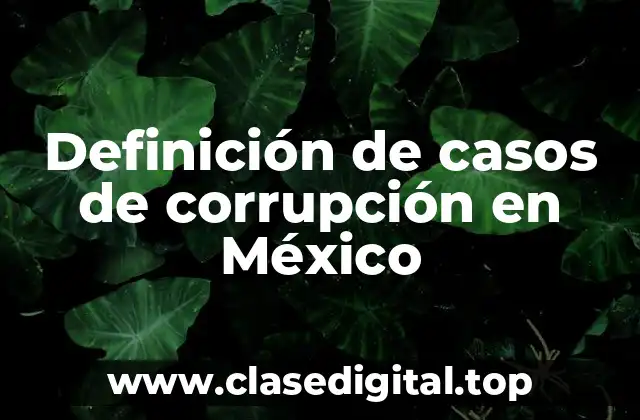 Definición de casos de corrupción en México