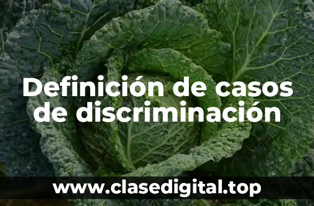 Definición de casos de discriminación