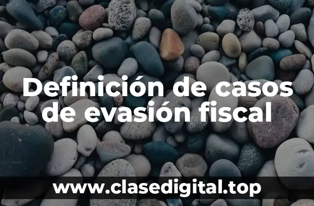 Definición de casos de evasión fiscal