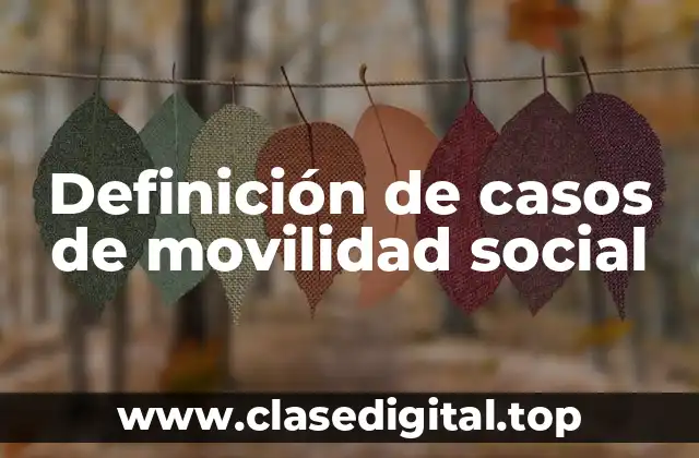 Definición de casos de movilidad social