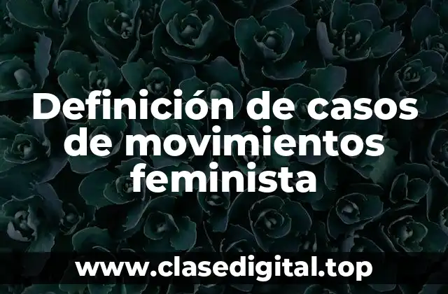 Ejemplos de casos de movimientos feminista