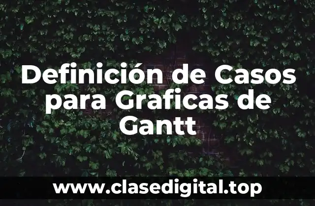 Ejemplos de Casos para Graficas de Gantt