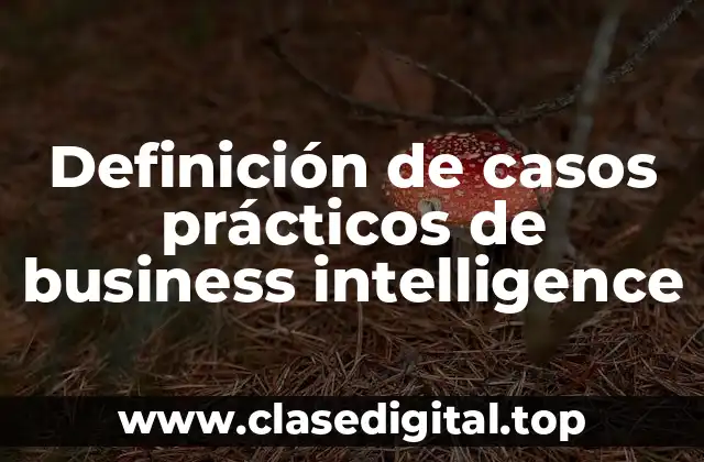 Definición de casos prácticos de business intelligence