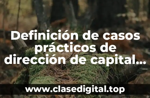 Definición de casos prácticos de dirección de capital humano