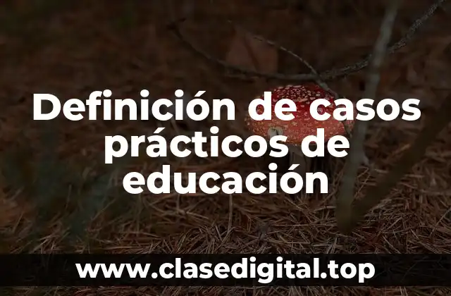 Ejemplos de casos prácticos de educación