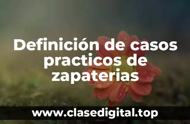 Definición de casos practicos de zapaterias