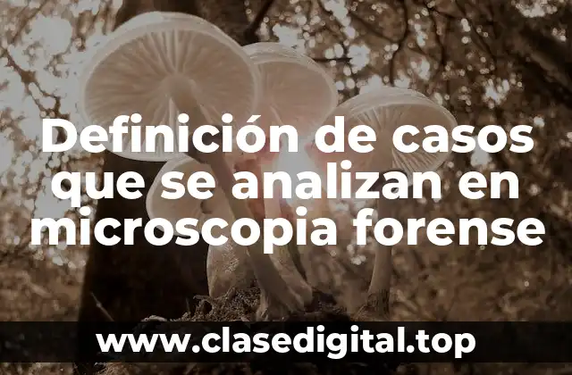 Ejemplos de casos que se analizan en microscopia forense