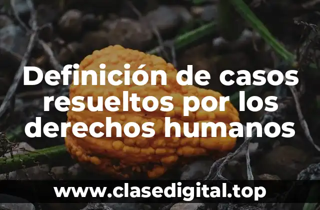 Definición de casos resueltos por los derechos humanos