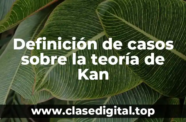 Definición de casos sobre la teoría de Kan
