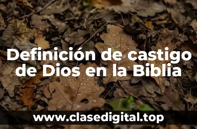 Definición de castigo de Dios en la Biblia