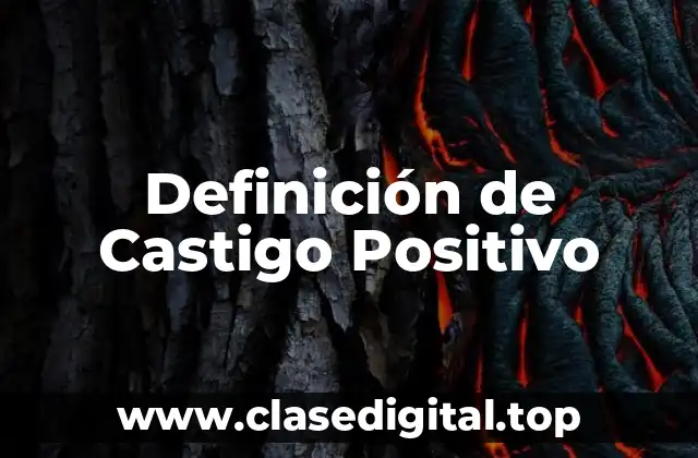 Definición de Castigo Positivo